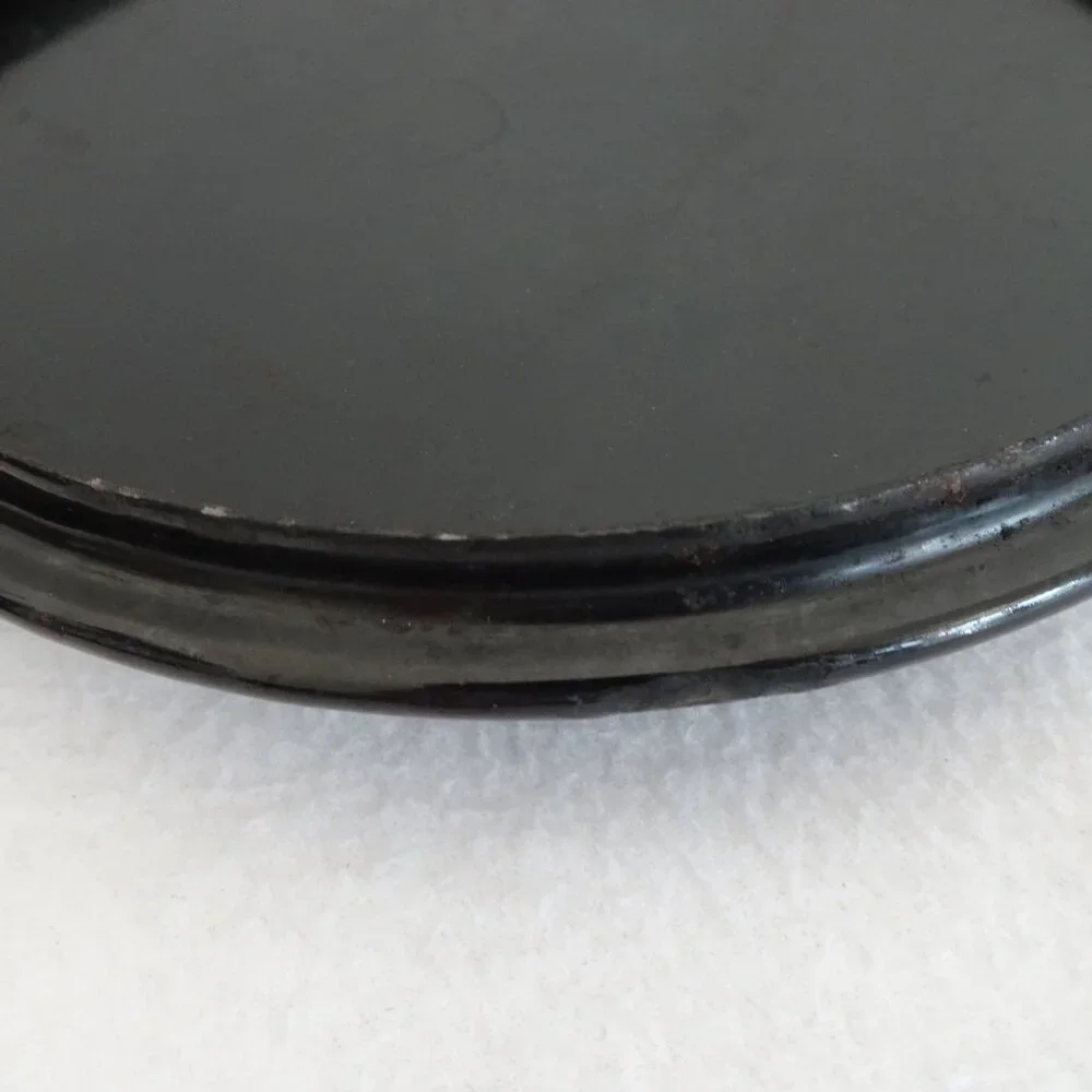 Black Dansk International 3 Quart Enamel Casserole Pot w/Lid Dutch Oven